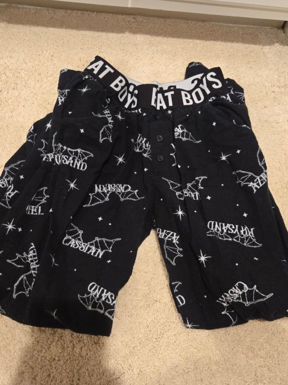 Hot Topic A Court of Thorns and Roses Bat Boys Pajama Pants Size Small - Picture 4 of 9